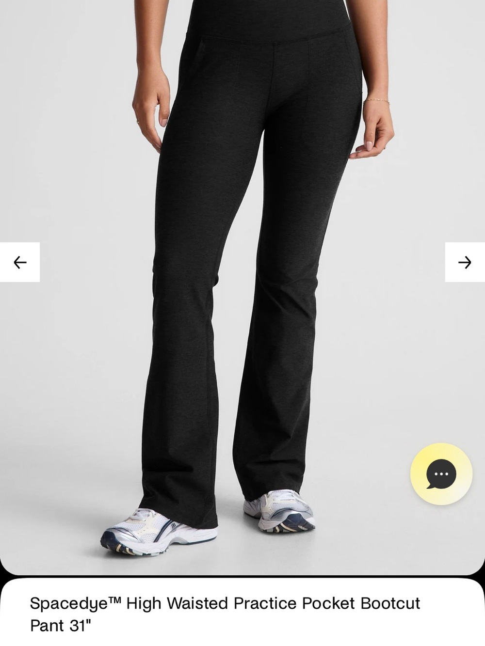 Beyond Yoga Black Bootcut High-Waist Pants